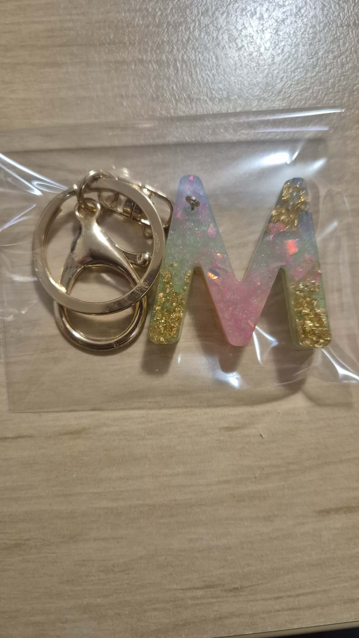 Letter M keychain