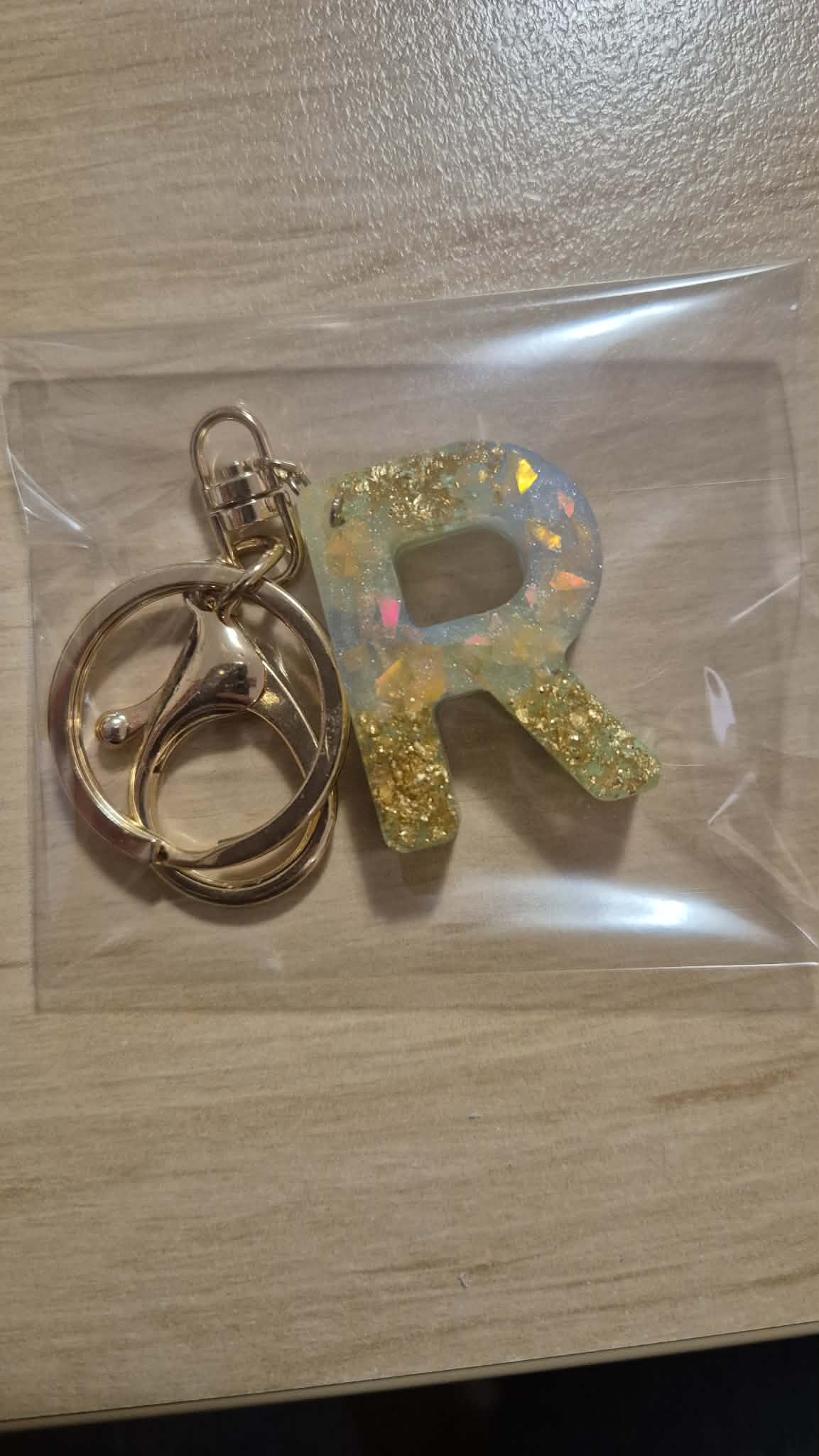 Letter R keychain