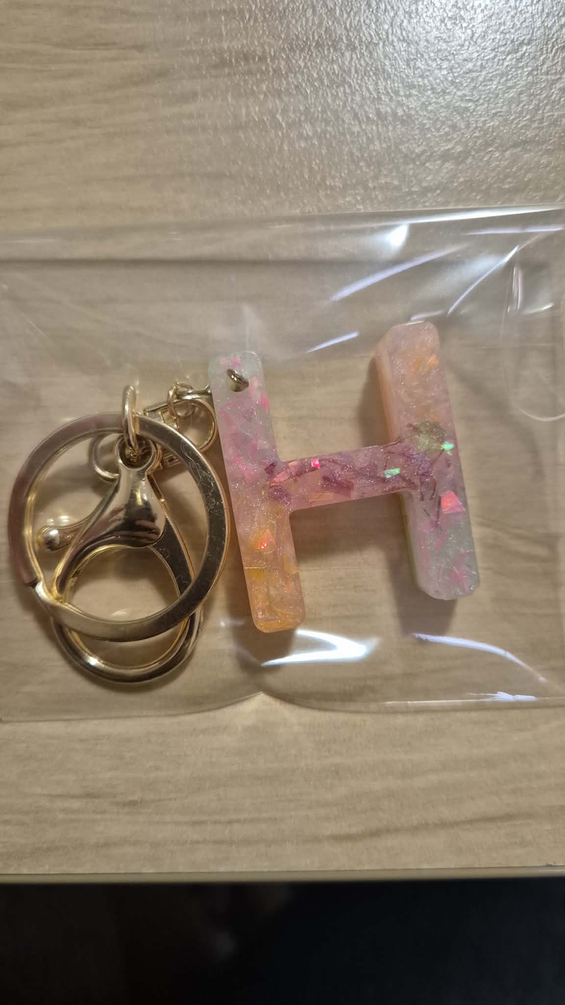 Letter H keychain