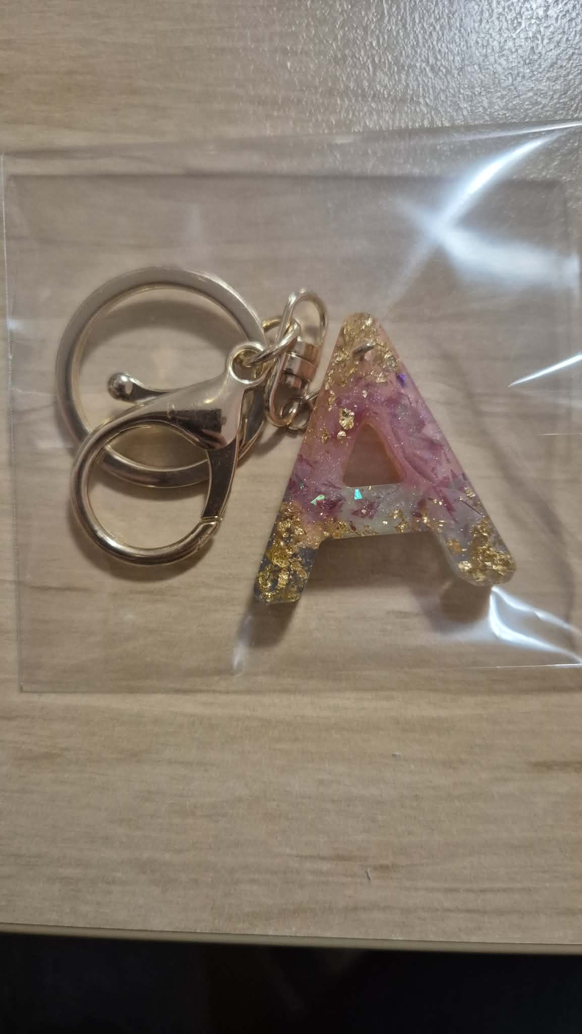 Letter A keychain